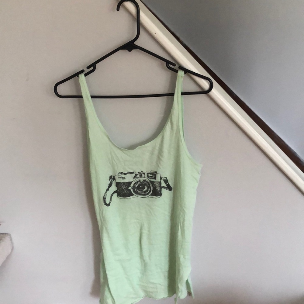 Tank top with camera logo